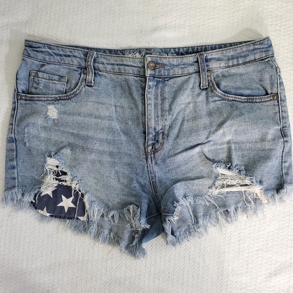 Mossimo Supply Co. Pants - Fray Hem Destroy USA Pocket Hang Shorts